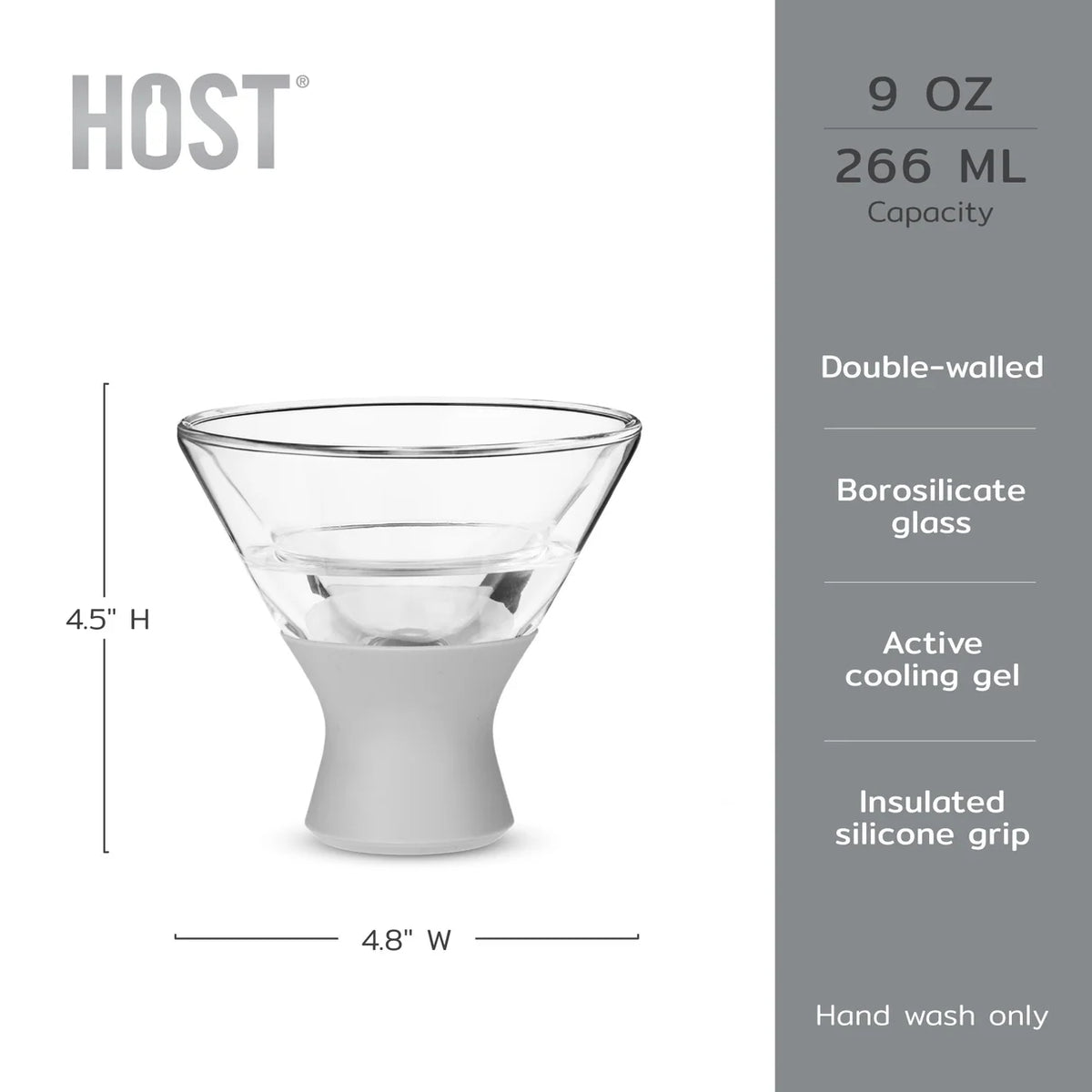 GLUX ICE MARTINI GLASS